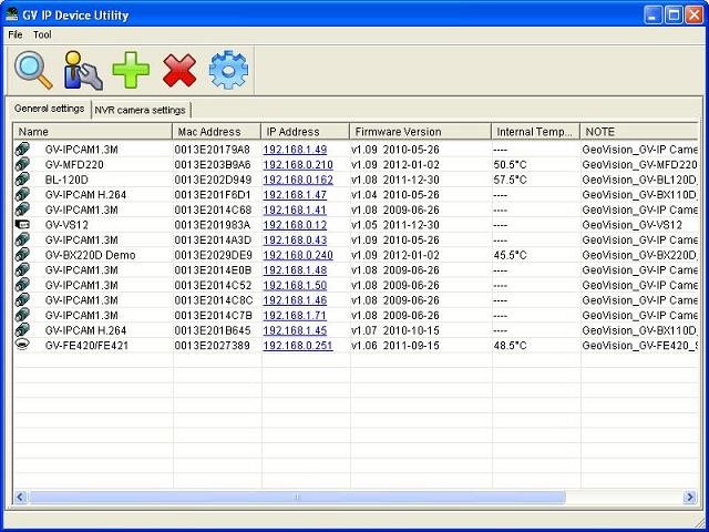 GeoVision IP Device Utility